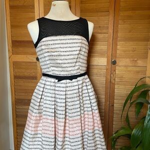 TAYLOR DRESS FIT & FLARE PLEATED Size 8